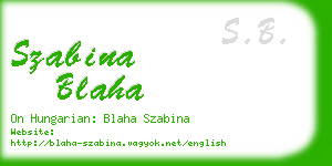 szabina blaha business card